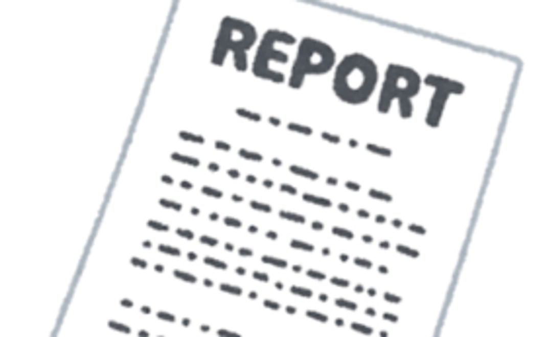 メッセージカードと活動報告書