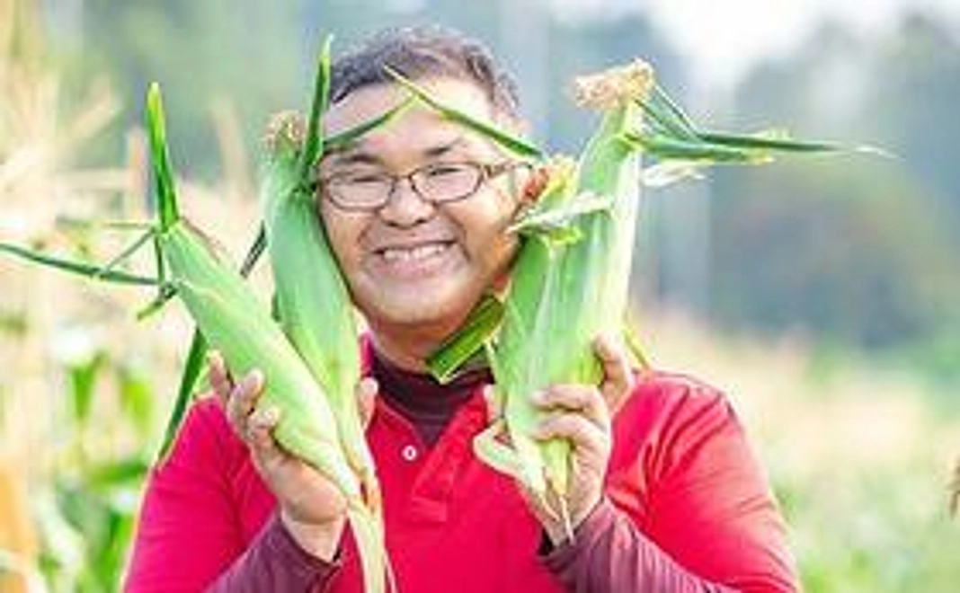 全額支援で応援コース1「頑張れ!トウモロコシ栽培農家の卵さん」