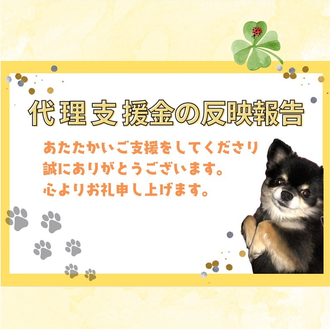 【代理支援金の反映のご報告】