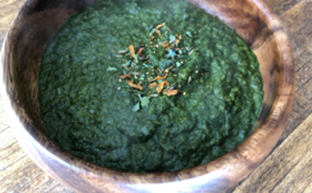 3000円　名寄星空雪見ほうれん草のサグマトンマサラ１食コース