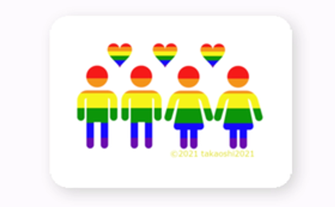 LGBTQフレンドリーステッカー　5枚　＋　感謝のお手枚