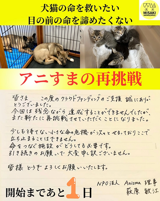 🔥アニすまクラファン再挑戦まであと1日🔥