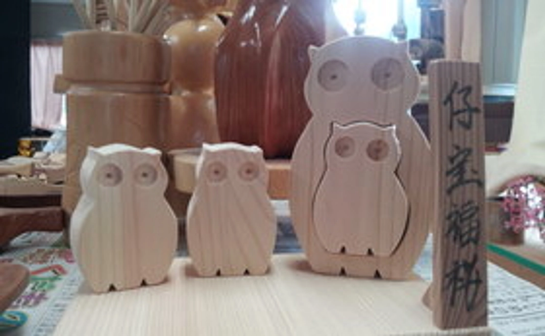 夢工房葛桜で制作されている様々なふくろう