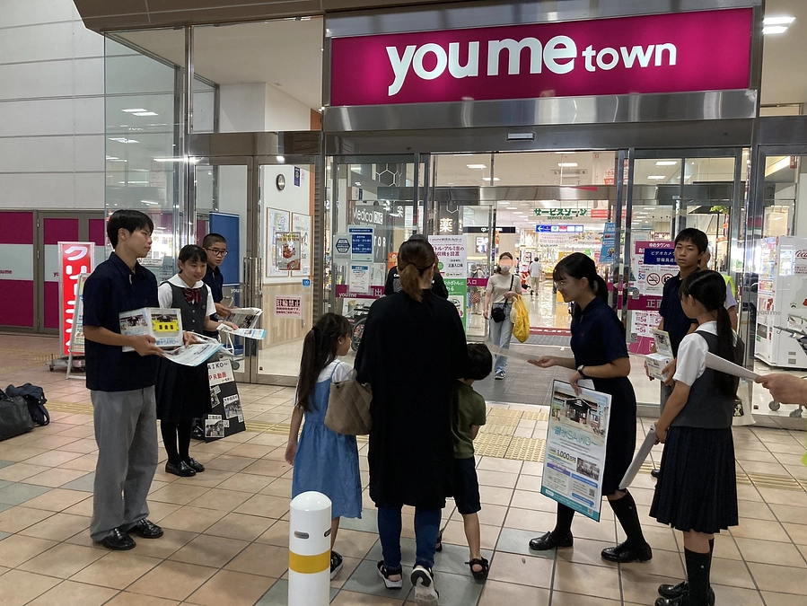 ゆめタウン大牟田でのＰＲ活動をＮＨＫに取材していただきました