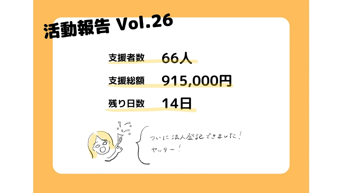 クラファン２６日目