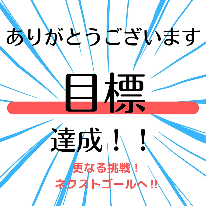 プロジェクト　目標達成！！　ご支援ありがとうございました！！