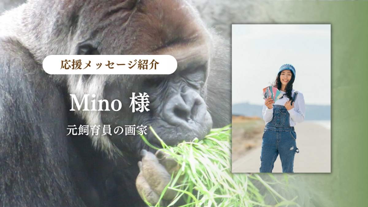 元飼育員の画家 Mino様からの応援メッセージのご紹介