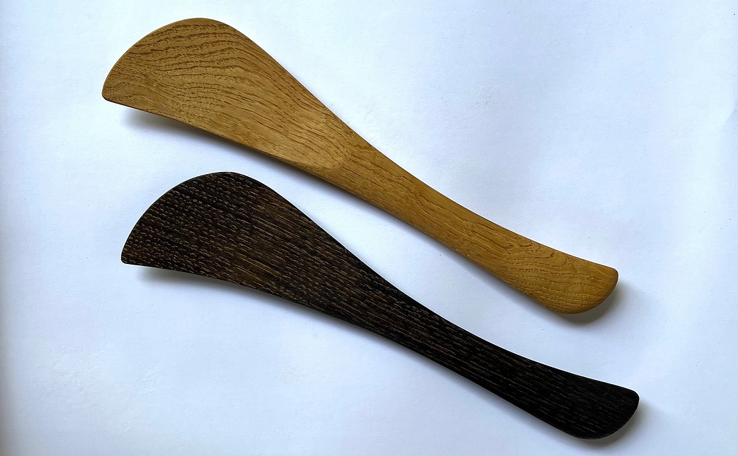 木べら　栗の木　左用