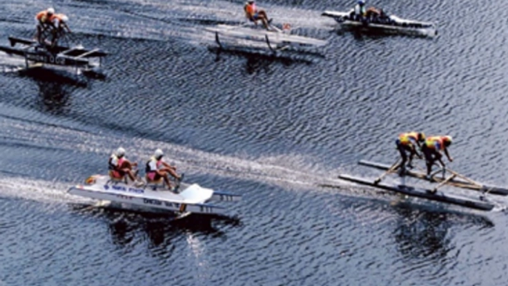 ソーラー・人力ボートレース大会で協会記録に挑戦します