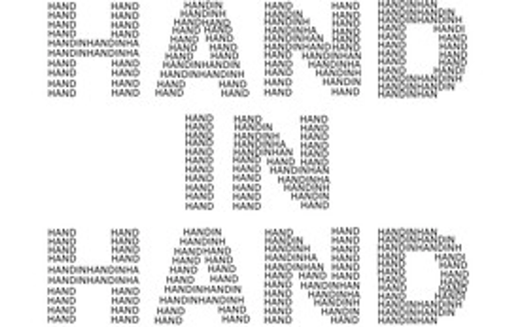皆様のお名前で創る「HAND IN HAND」ロゴ　～10000円 応援プラン～