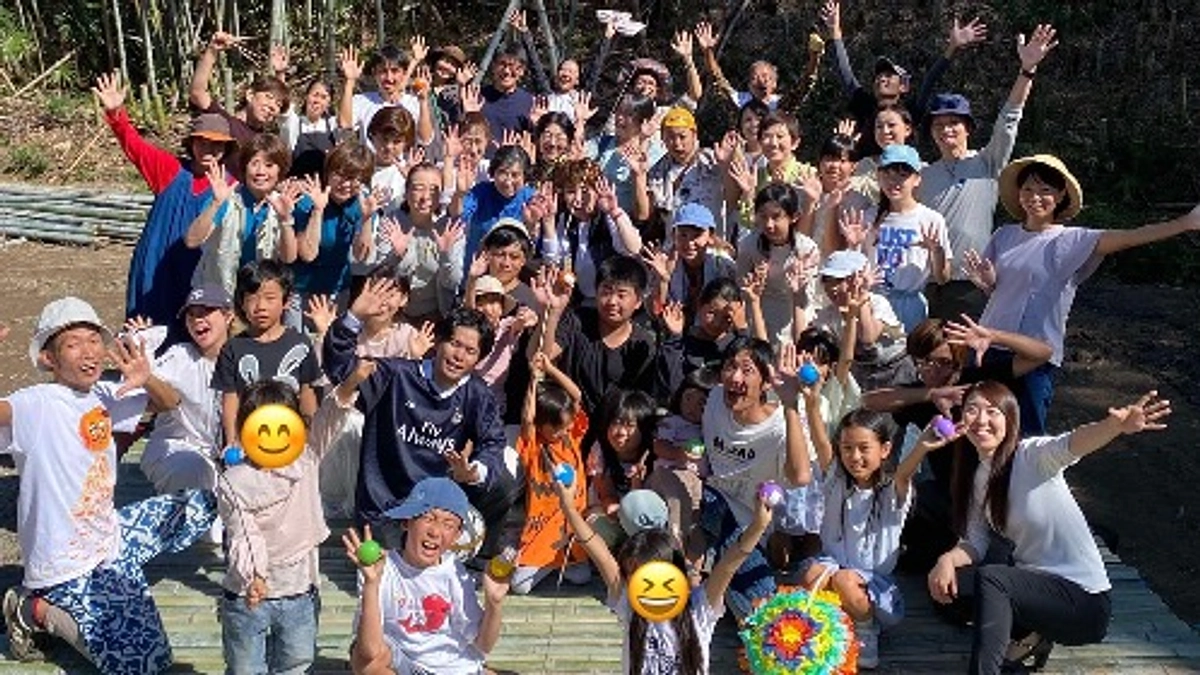 竹の舞台が完成、次は竹灯籠まつりです！