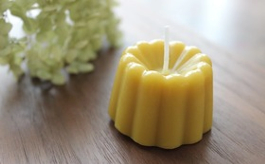 ニホンミツバチの蜜蝋で作ったミツロウキャンドル