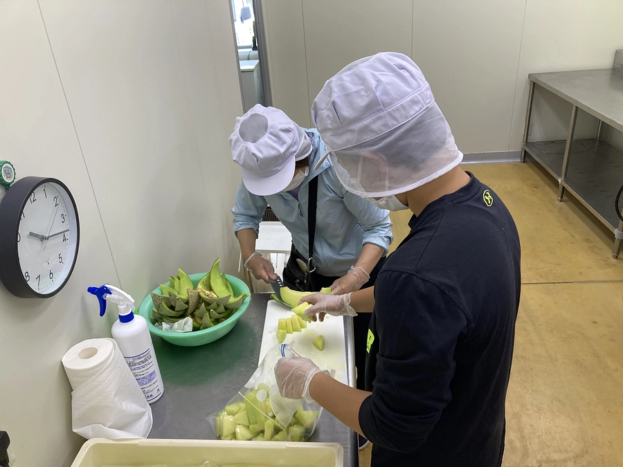 クラウンメロンの加工