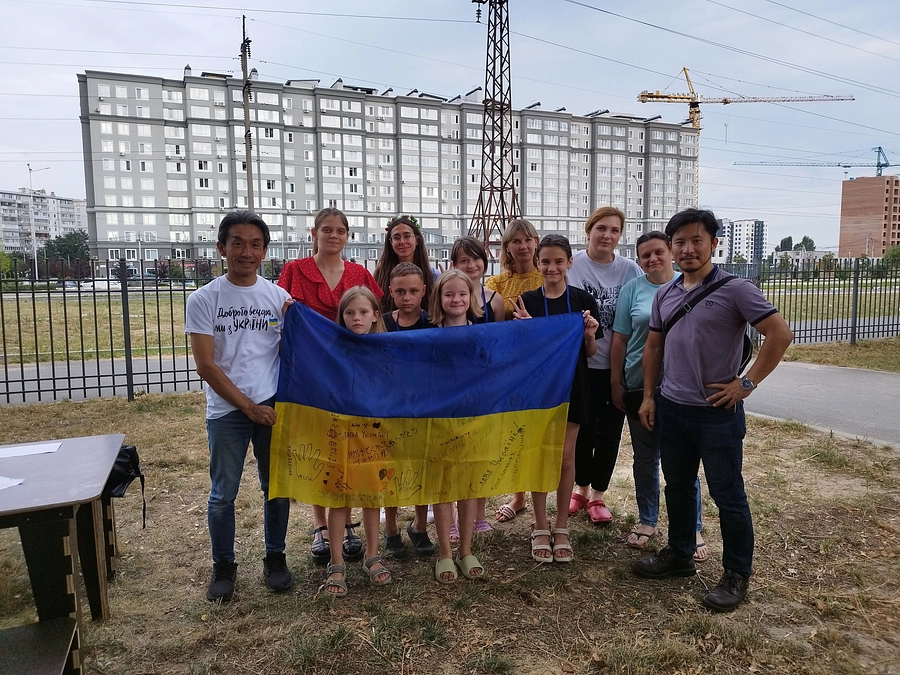 現地の子どもたちが日本語でお礼の言葉