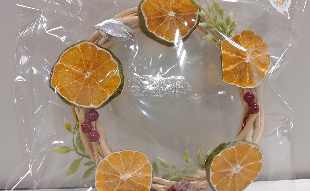 【学生開発】クリスマスに！青みかんリース