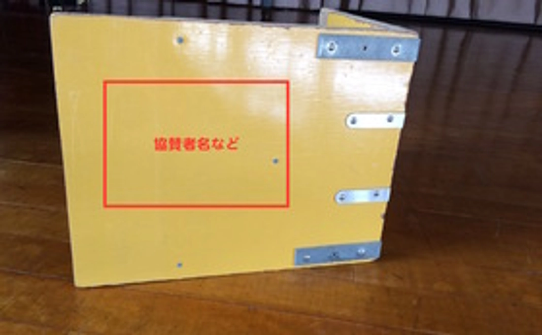 リターン１に加え、ネオホッケーのゲーム枠への協賛者への名前記載