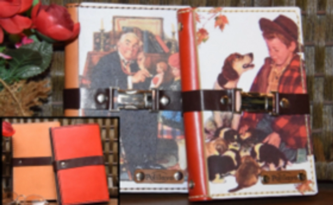 ②「木」と「革」のシステム手帳「特殊印刷バイブルサイズ」