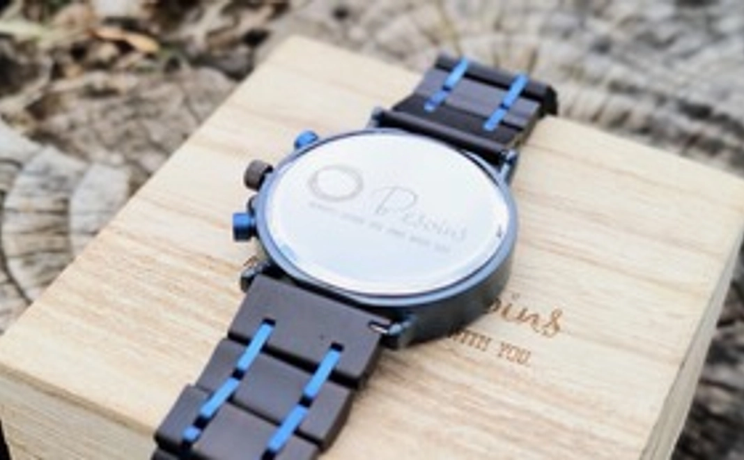 ◆４色セット購入で早割55%OFF◆ 【Besoins】オリジナルケース付木製腕時計 全４色セット