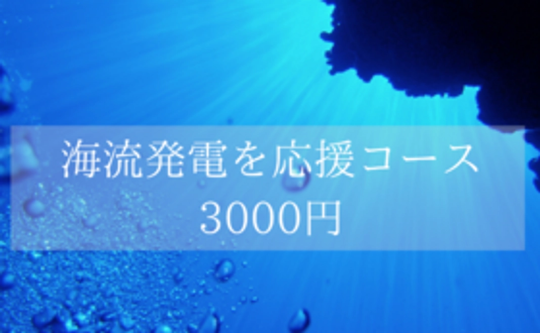 クリーンなエネルギー「海流発電」を応援コース  3000円