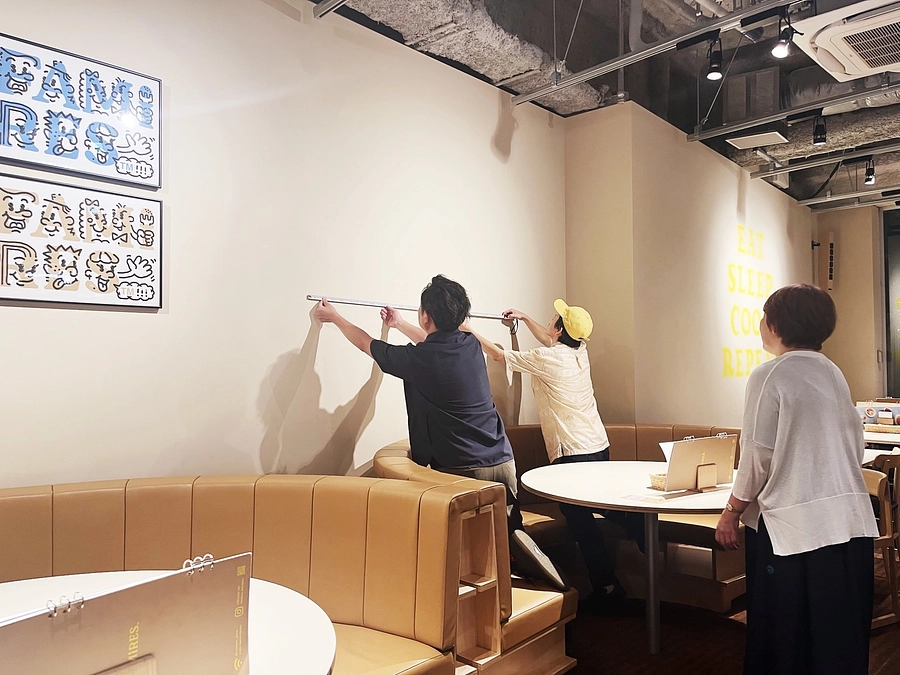 原宿・ハラカドにて会場準備中！　当日の店舗内装飾もお楽しみに