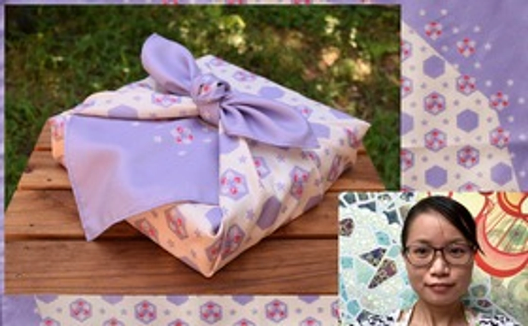 「風呂敷」松永茜が描く、緻密で落ち着いたツルウメモドキの風呂敷です。