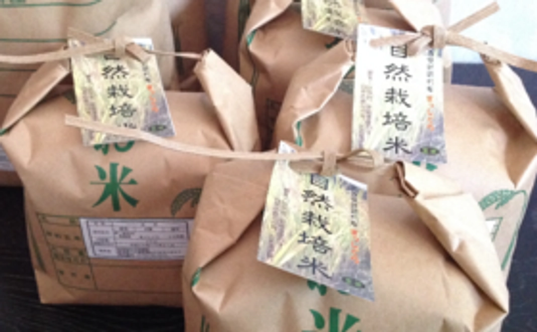 自然栽培米3kgを7〜10月にかけて4回お届け！
