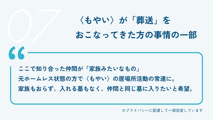 もやいの「葬送」プロジェクト｜身寄りのない方の「お見送り」を考える 8枚目