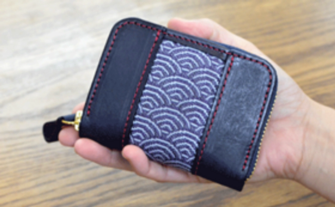 革×畳縁コラボ　「ラウンドファスナーコインケース」