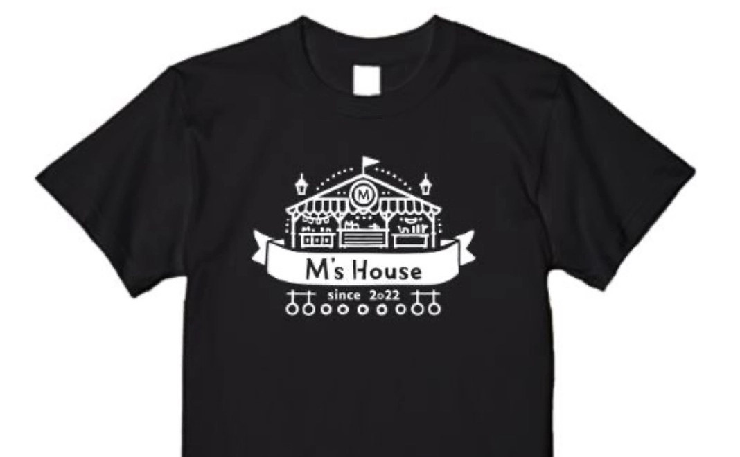 M's House オリジナルTシャツ（黒）１枚