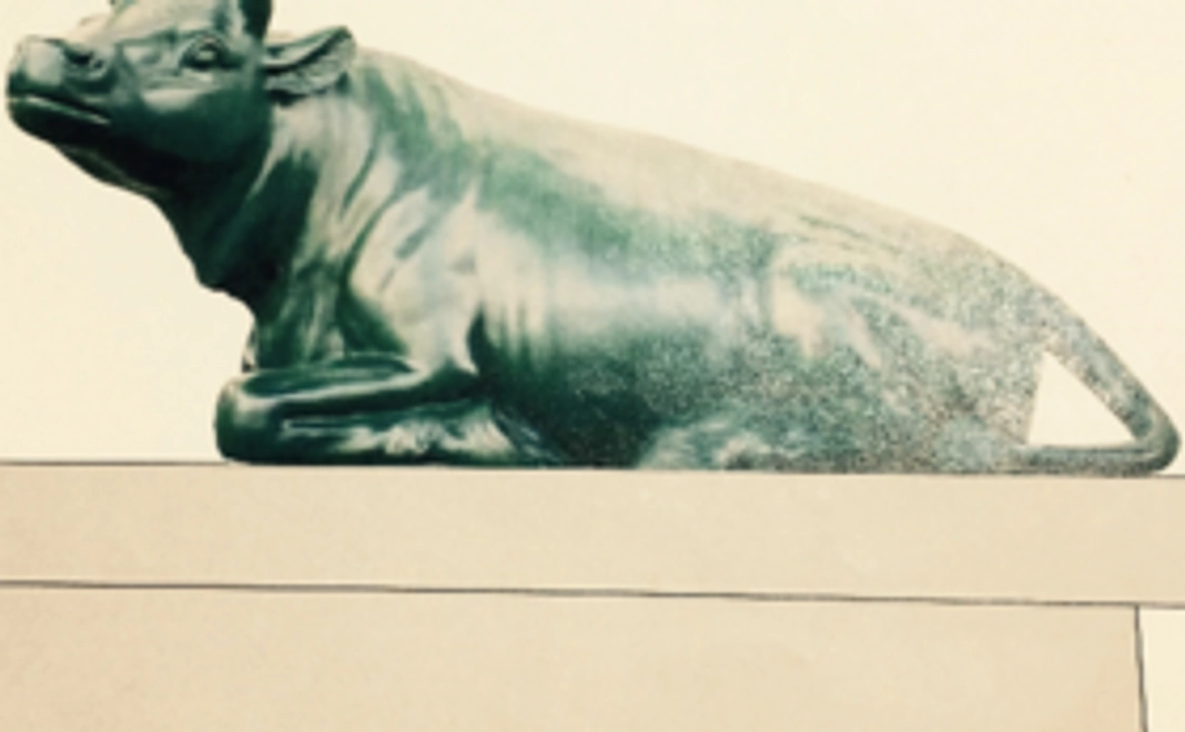 大銅牛像のそばに個人のお名前を掲載します