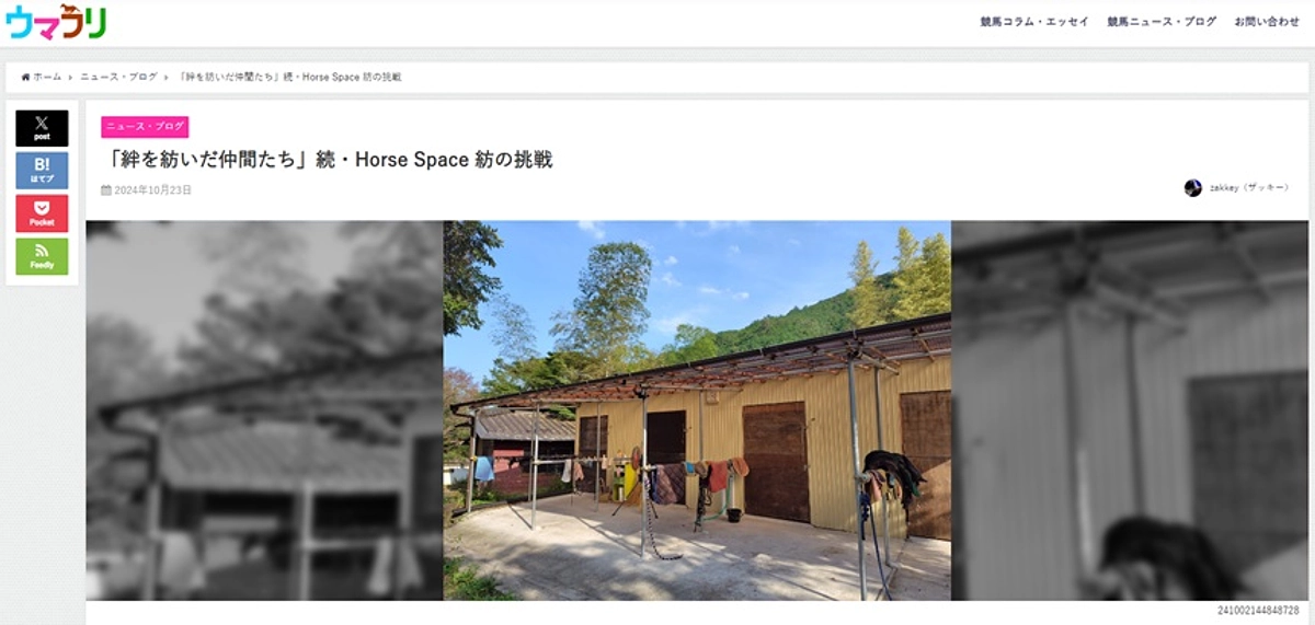 【お知らせ】ウマフリさんに記事が掲載されました！