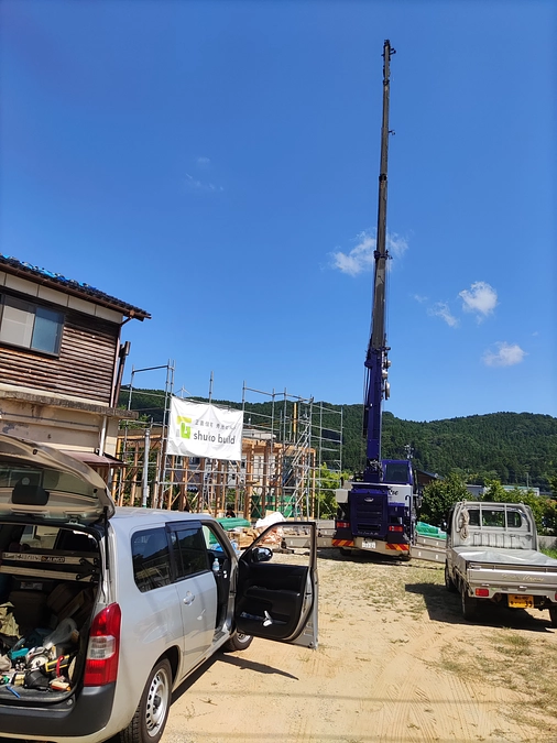 上棟　棟上げいたしました。