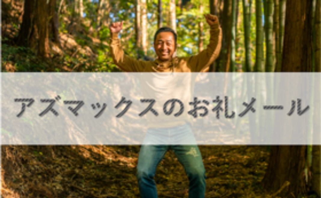 アズマックスからのお礼のメール