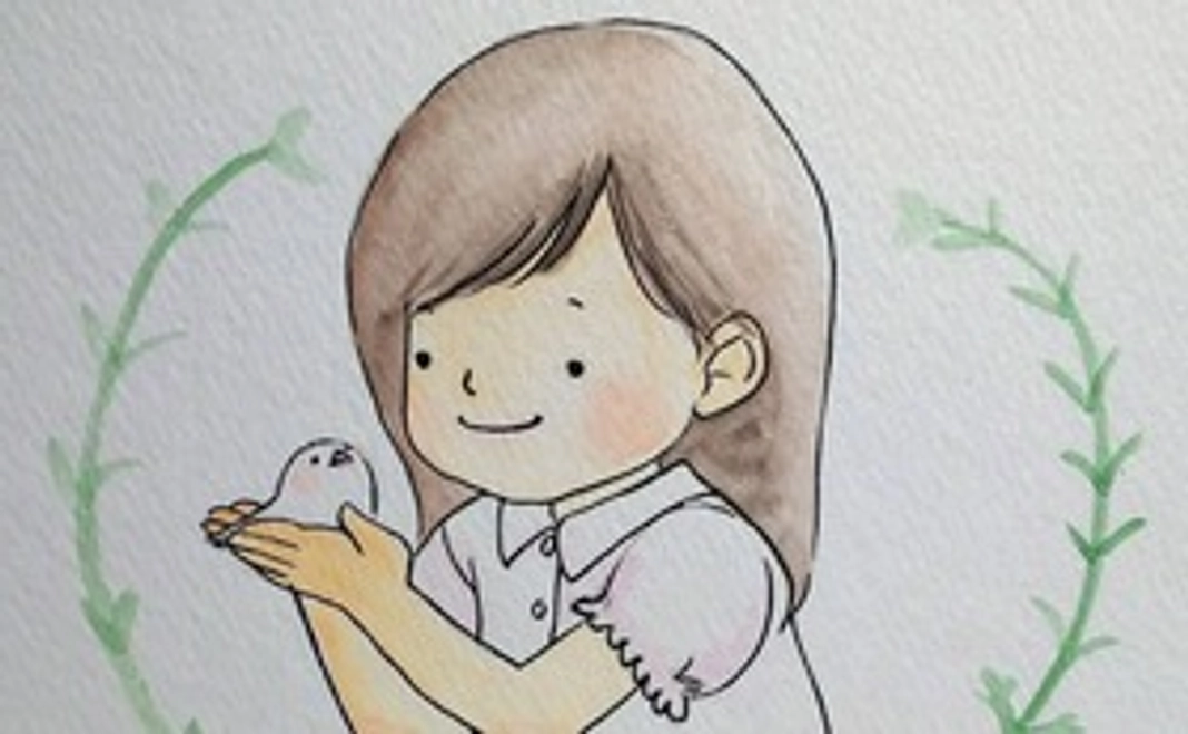 感謝のメールと、イラストレーターさんに描き下ろしのハガキ