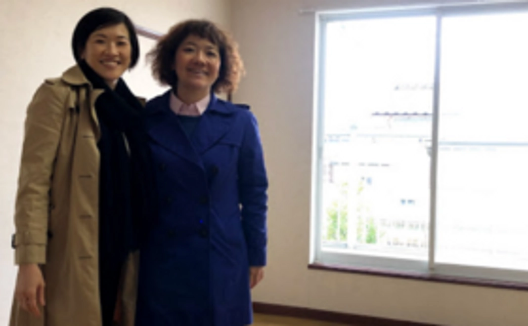 お礼の手紙と写真（ブルー） Thank You letter (Blue)