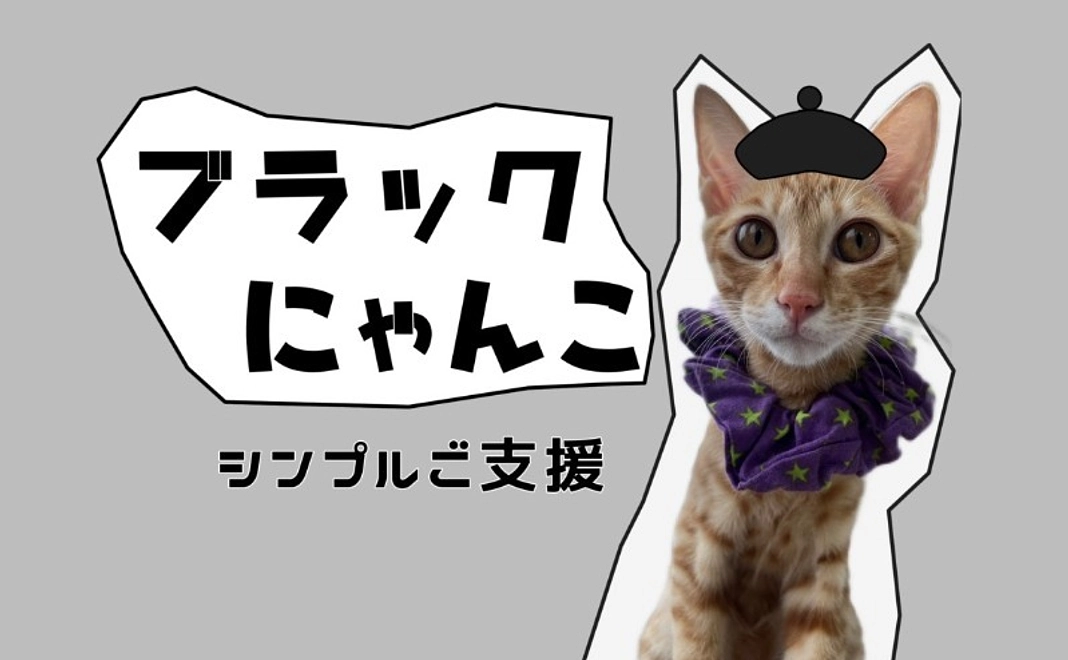 【リターン不要】ブラックにゃんこコース｜3千円