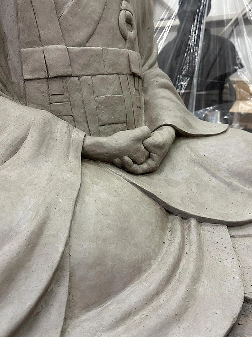 雲居国師銅像制作の進捗