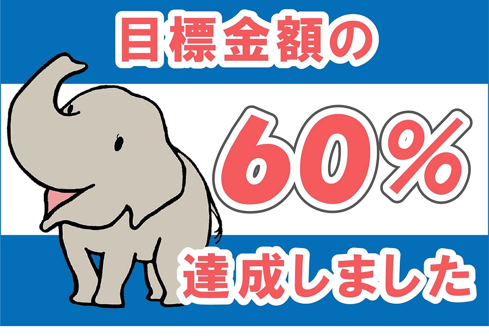 【活動報告⑲】目標金額60％達成！！！！！