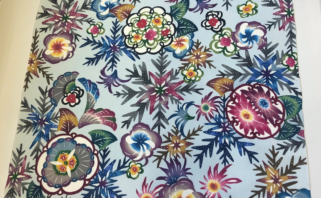 【受注生産】琉球びんがた六通帯　工房名：紅型工房うるばな