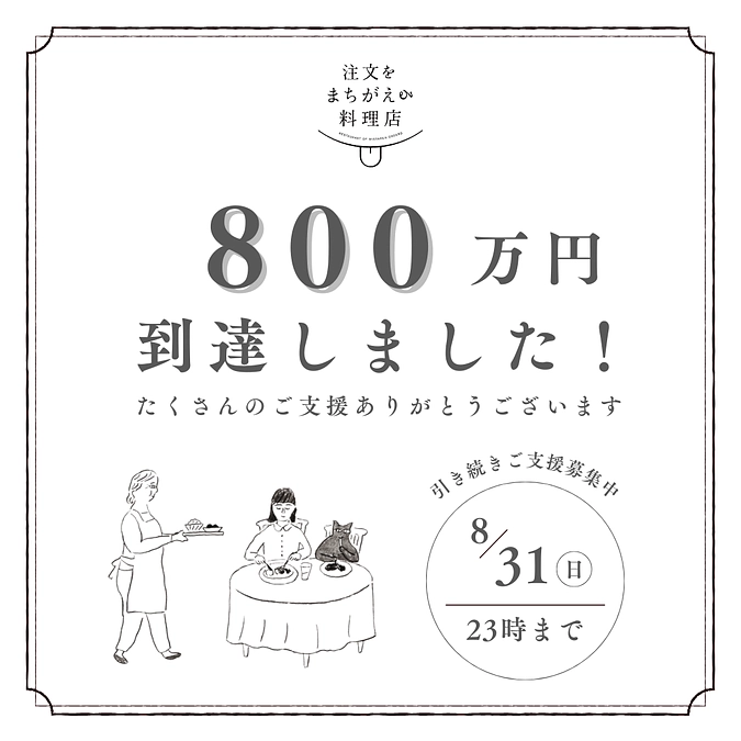 🎉 800万円到達しました！本当にありがとうございます！ 🎉