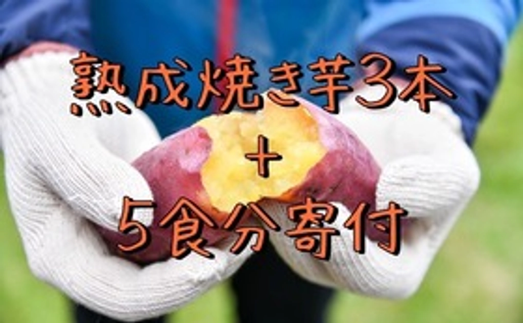 食べて応援♪【熟成焼き芋3本引換券】+5食分寄付
