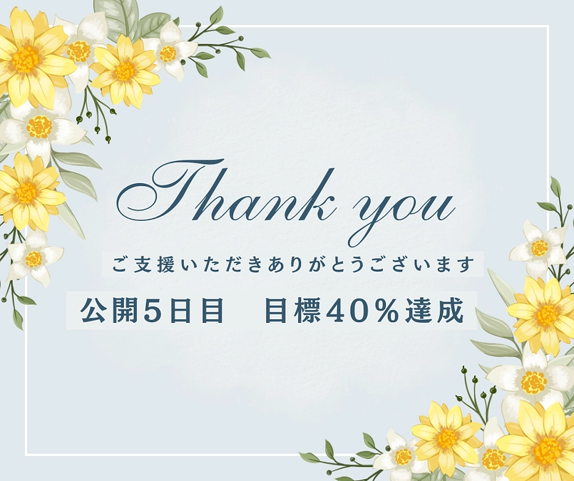 公開5日目　目標金額40％達成