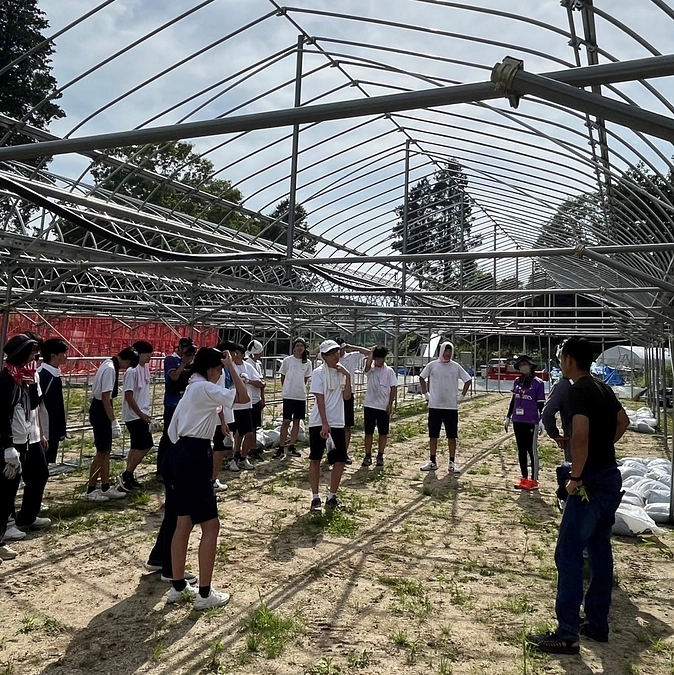 【活動報告③】　地元の高校生のみなさんが手伝いに来てくれました