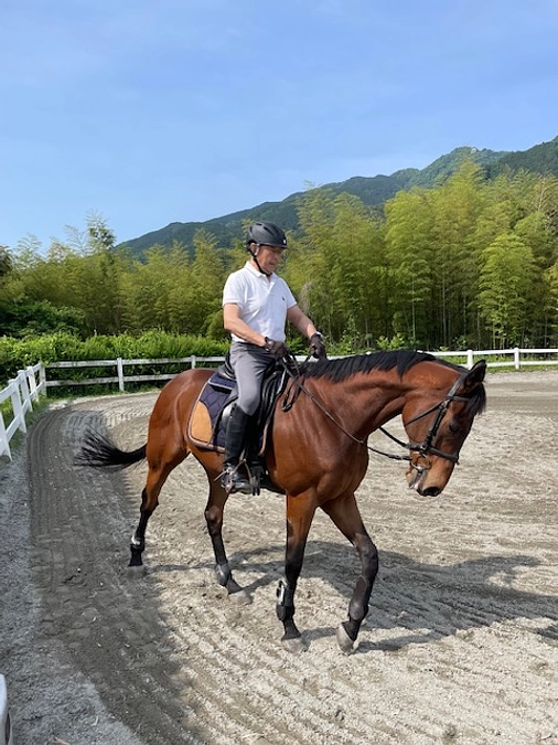奈良県で調教中のリョーノテソーロの今日の様子