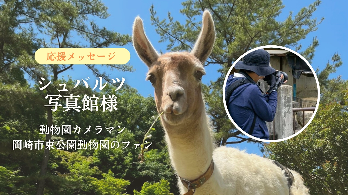 【活動報告57】動物園カメラマン・岡崎市東公園動物園のファン　シュバルツ写真館様からの応援メッセージ