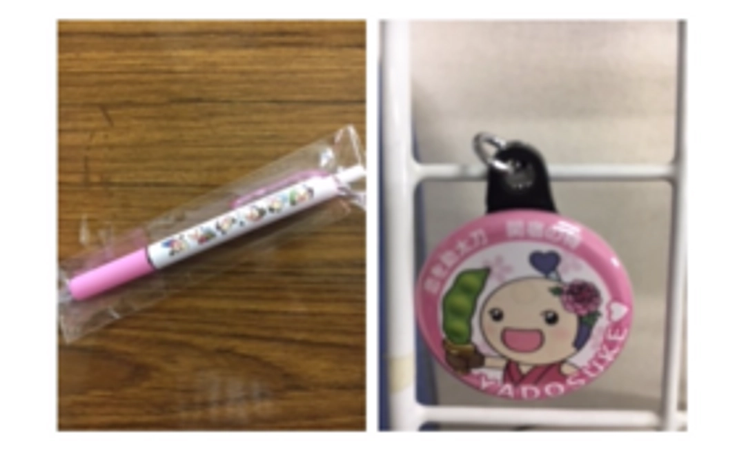 「子どもたちからのお礼のお手紙」と「やど助グッズ」