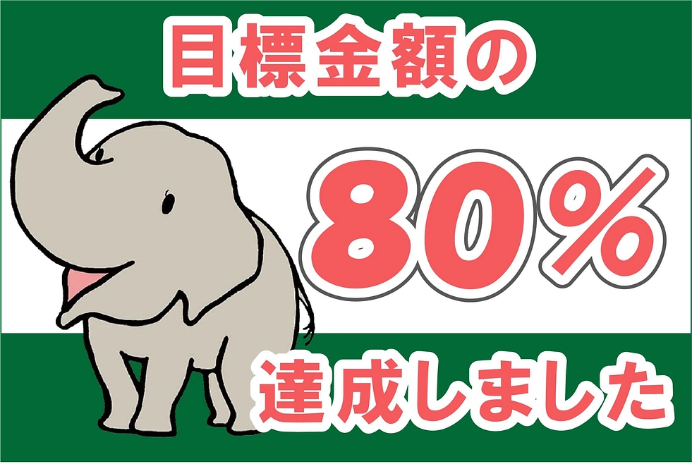 【活動報告㉝】目標金額80％達成しました！！！！！