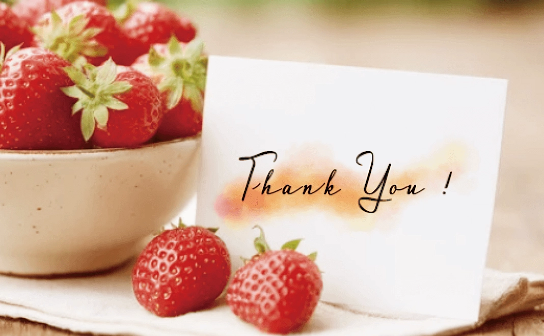 お礼カードをお送りします。