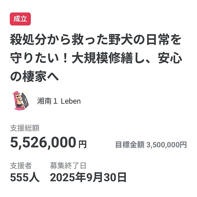 2025クラウドファンディングが終了しました。ありがとうございました。