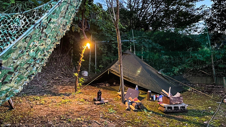 会員制野営地シェアリングサービスの設備導入費用として